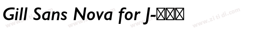 Gill Sans Nova for J字体转换